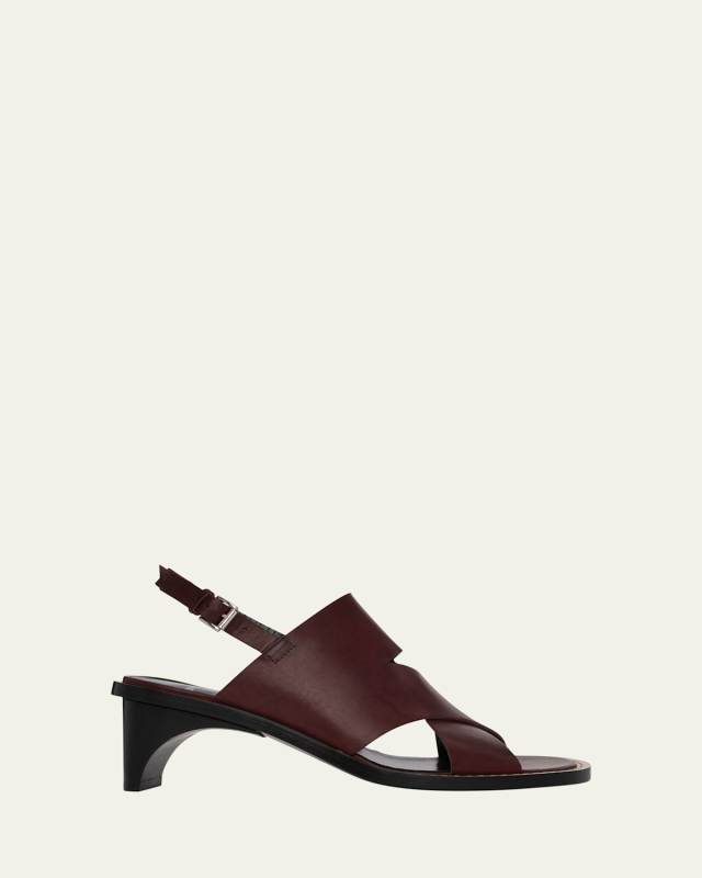 Vedra Leather Crisscross Slingback Sandals